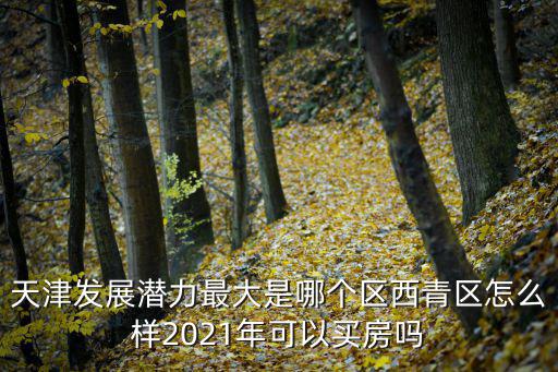 天津發(fā)展?jié)摿ψ畲笫悄膫€(gè)區(qū)西青區(qū)怎么樣2021年可以買房嗎