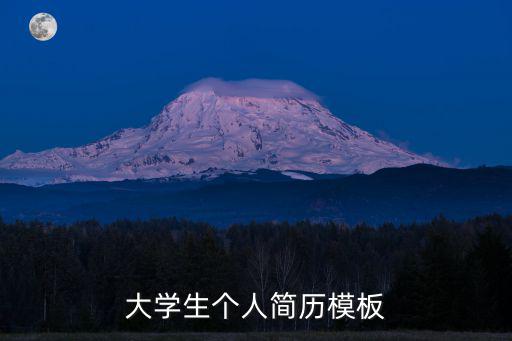 大學(xué)生個人簡歷模板