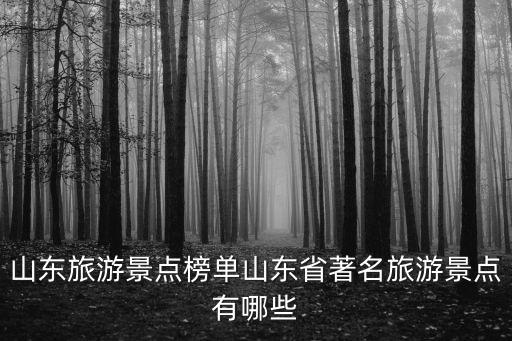 山東著名景點,旅游攻略:山東必去景點有哪些?