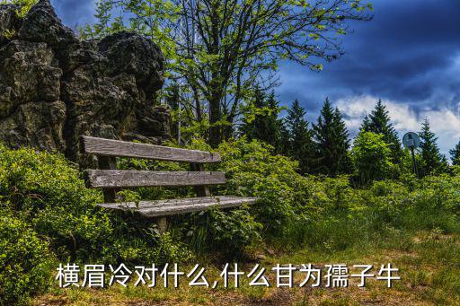 橫眉冷對什么,什么甘為孺子牛