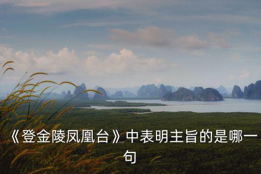 《登金陵鳳凰臺(tái)》中表明主旨的是哪一句