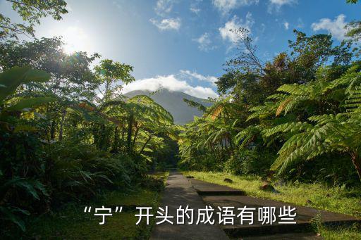 寧字成語,寧靜的寧的四字成語有哪些?