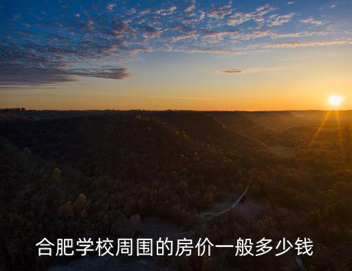 合肥學(xué)校周圍的房?jī)r(jià)一般多少錢