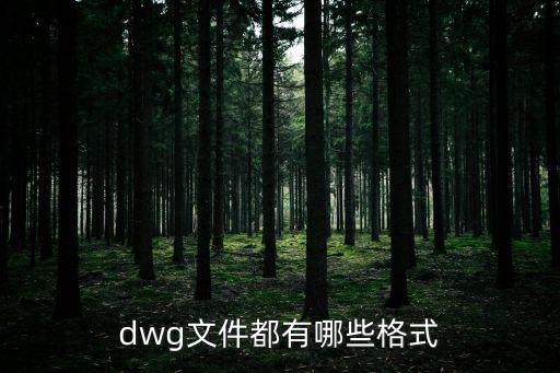dwg文件都有哪些格式