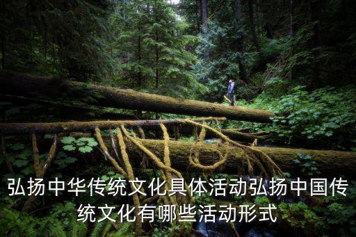 弘揚中華傳統文化具體活動弘揚中國傳統文化有哪些活動形式