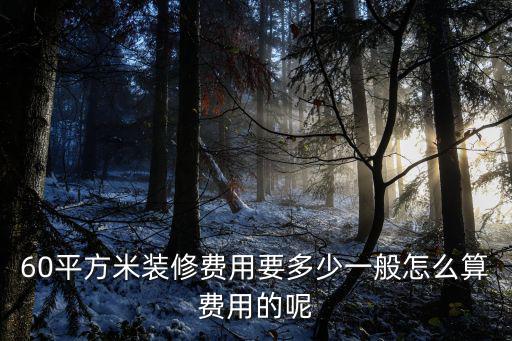 60平方米裝修費用要多少一般怎么算費用的呢
