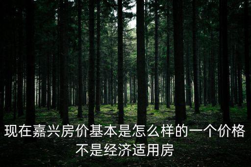 現在嘉興房價基本是怎么樣的一個價格不是經濟適用房