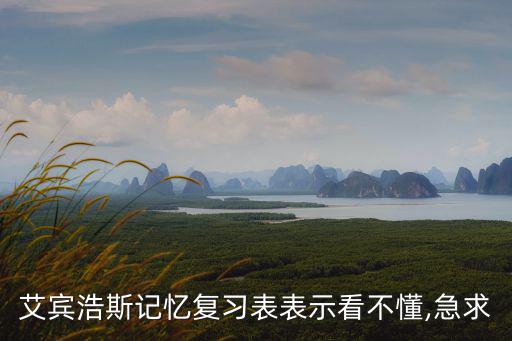 艾賓浩斯記憶復習表表示看不懂,急求
