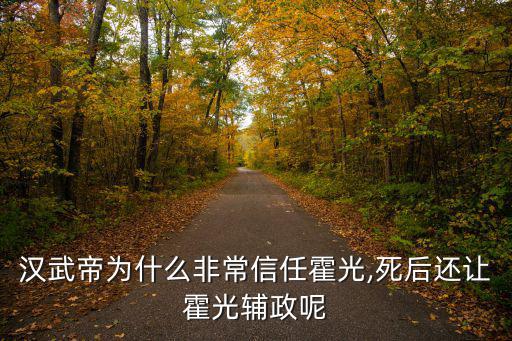 漢武帝為什么非常信任霍光,死后還讓霍光輔政呢