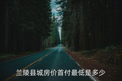蘭陵縣城房價首付最低是多少