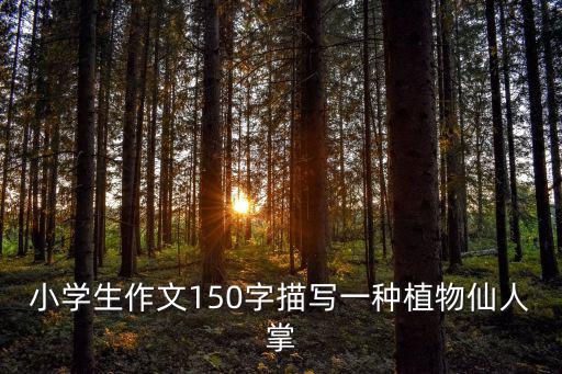 小學生作文150字描寫一種植物仙人掌