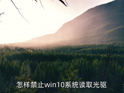 怎樣禁止win10系統讀取光驅