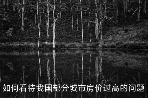 如何看待我國部分城市房價過高的問題