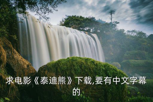 求電影《泰迪熊》下載,要有中文字幕的