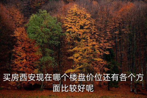 買房西安現在哪個樓盤價位還有各個方面比較好呢