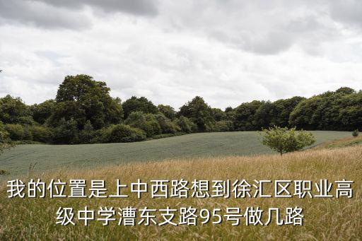 上海市曹東支路95號(hào)，我的位置是上中西路想到徐匯區(qū)職業(yè)高級(jí)中學(xué)漕東支路95號(hào)做幾路
