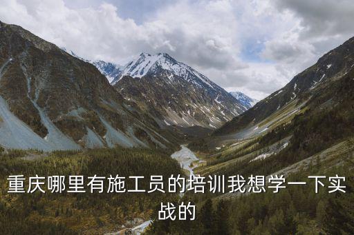 重慶哪里有施工員的培訓我想學一下實戰的