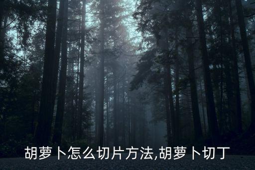 胡蘿卜怎么切片方法,胡蘿卜切丁