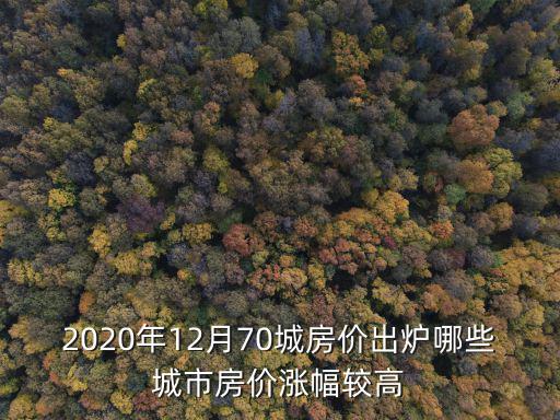 2020年12月70城房價出爐哪些城市房價漲幅較高