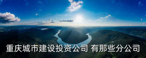 重慶城市建設(shè)投資公司 有那些分公司