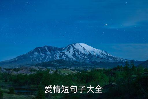愛情短句子大全