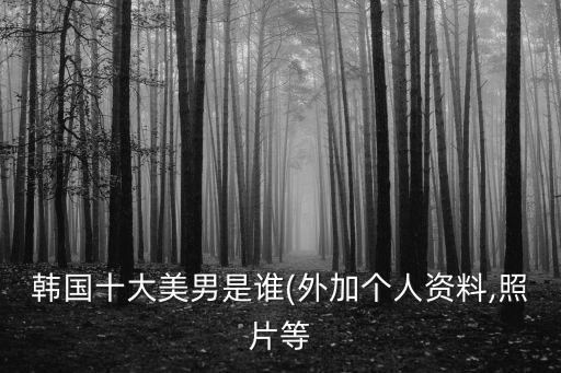 韓國十大美男是誰(外加個人資料,照片等