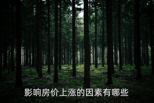 影響房價上漲的因素有哪些