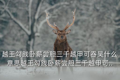 越王勾踐臥薪嘗膽三千越甲可吞吳什么意思越王勾踐臥薪嘗膽三千越甲可...
