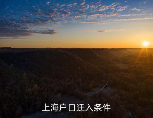 上海戶口遷入條件