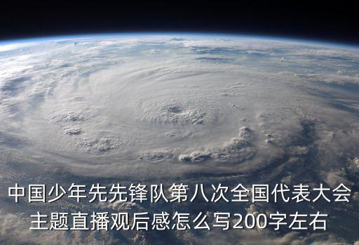 中國少年先先鋒隊第八次全國代表大會主題直播觀后感怎么寫200字左右