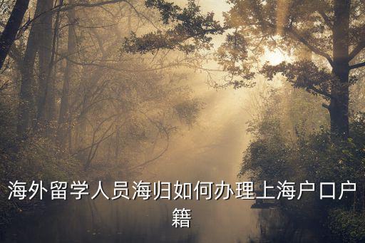 留學(xué)生上海落戶2020，留學(xué)生上海落戶