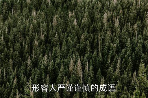 形容人嚴謹謹慎的成語