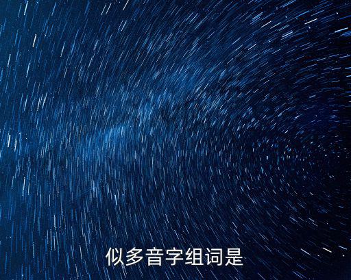 似多音字組詞是