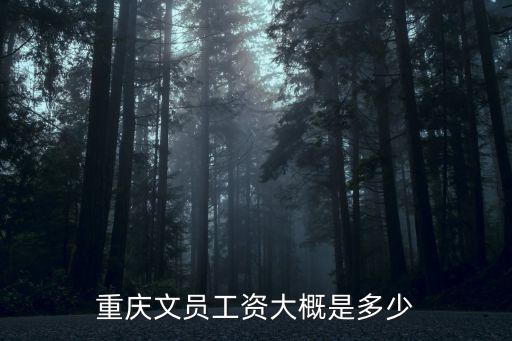重慶文員工資大概是多少