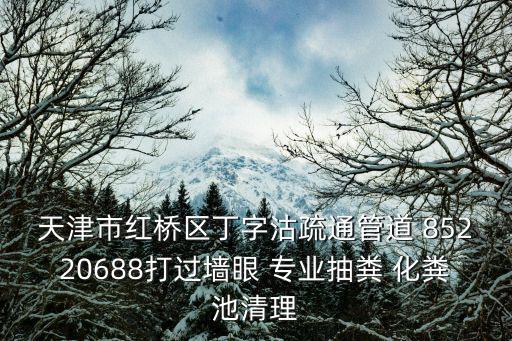 天津市紅橋區丁字沽疏通管道 85220688打過墻眼 專業抽糞 化糞池清理