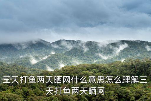 三天打魚兩天曬網什么意思怎么理解三天打魚兩天曬網