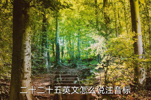 二十二十五英文怎么說注音標