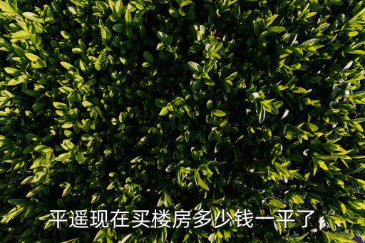 平遙現在買樓房多少錢一平了