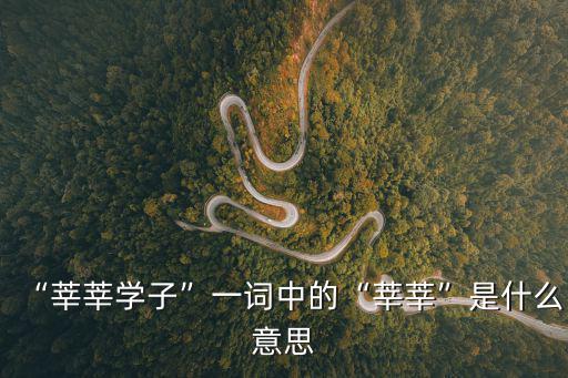 “莘莘學子”一詞中的“莘莘”是什么意思