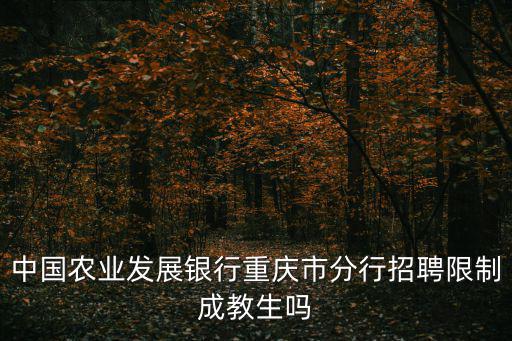 中國農業發展銀行重慶市分行招聘限制成教生嗎