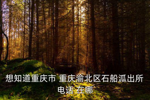 想知道重慶市 重慶渝北區石船泒出所電話 在哪