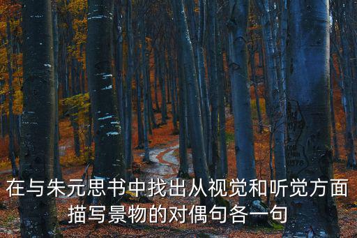 在與朱元思書(shū)中找出從視覺(jué)和聽(tīng)覺(jué)方面描寫(xiě)景物的對(duì)偶句各一句