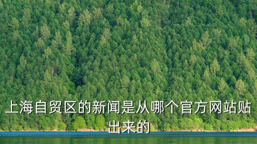 上海自貿區的新聞是從哪個官方網站貼出來的