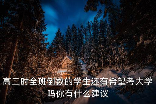 高二時(shí)全班倒數(shù)的學(xué)生還有希望考大學(xué)嗎你有什么建議