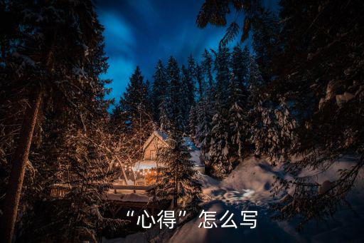 “心得”怎么寫