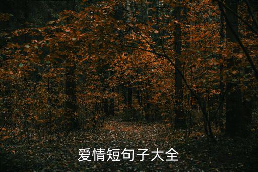愛情的短句，愛情短句子大全