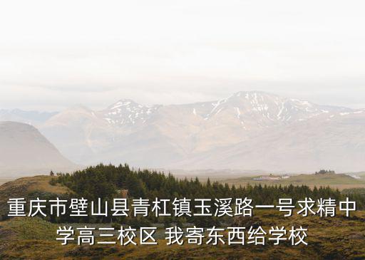 重慶市玉溪的郵編，重慶市壁山縣青杠鎮(zhèn)玉溪路一號求精中學高三校區(qū) 我寄東西給學校