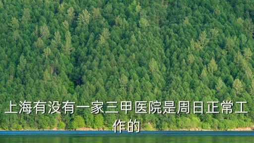 上海有沒(méi)有一家三甲醫(yī)院是周日正常工作的