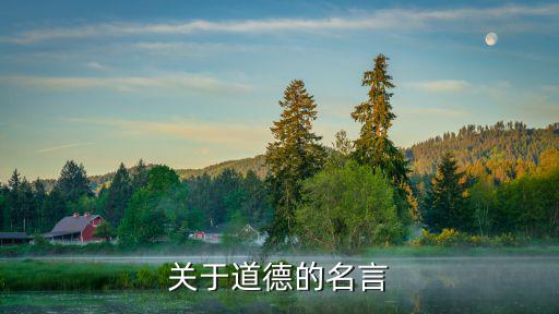 關(guān)于道德的名言