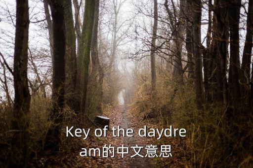 Key of the daydream的中文意思